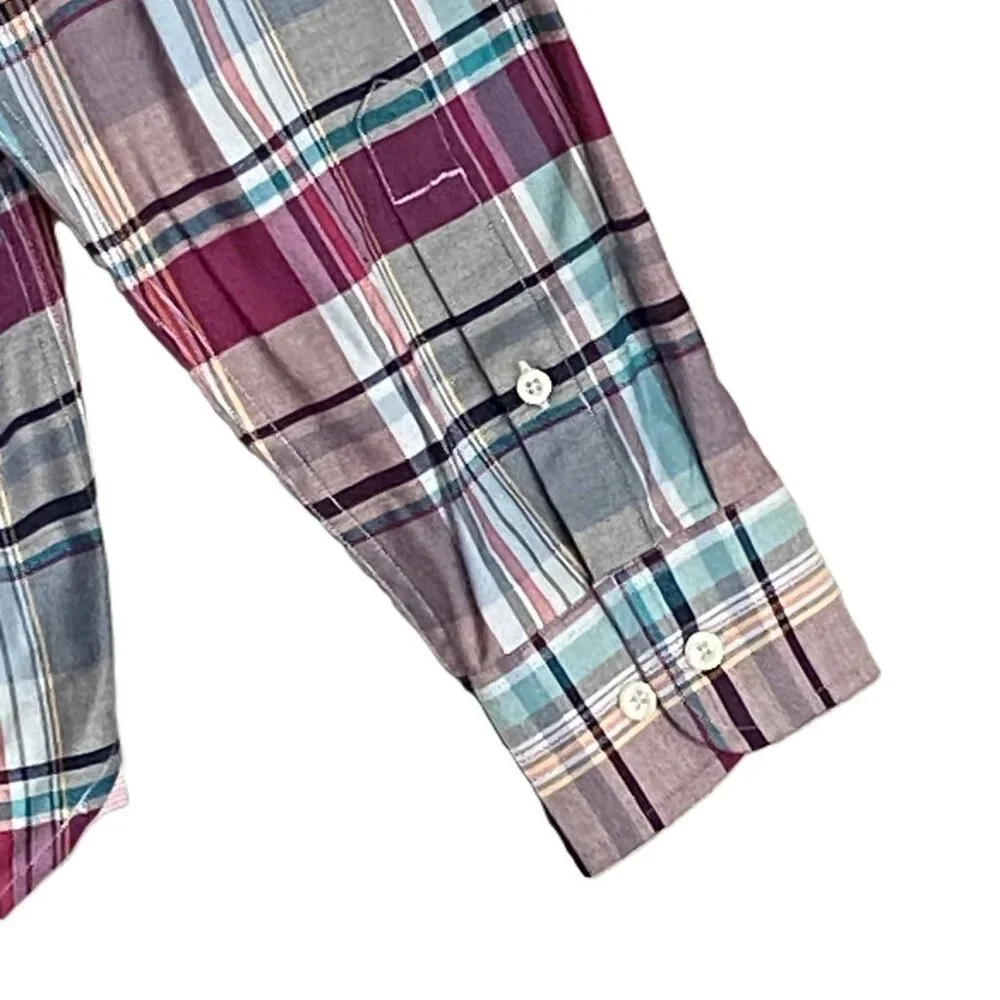 Tommy Bahama Lazlo Cheers Check Button Up Shirt Mens Large Festival Plaid - Picture 5 of 9